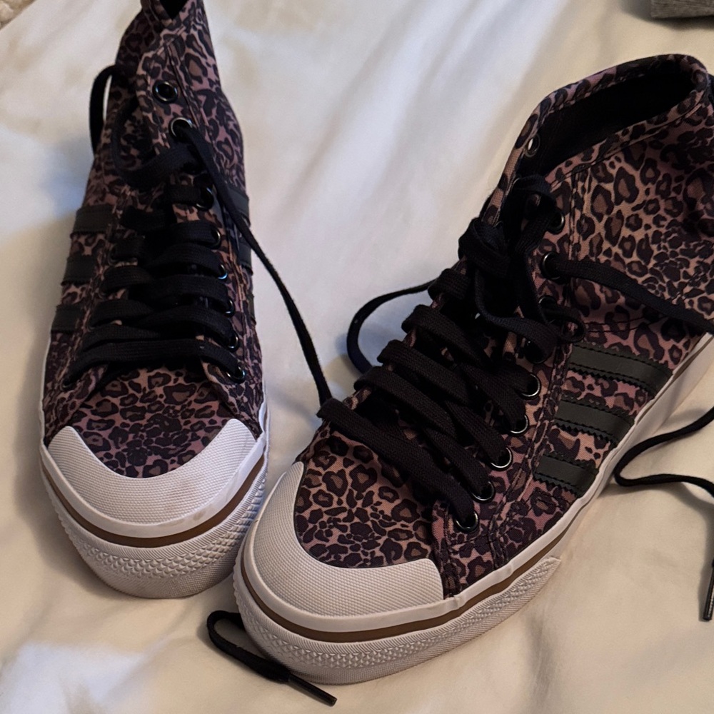 adidas Leopard Print High-Top Sneakers